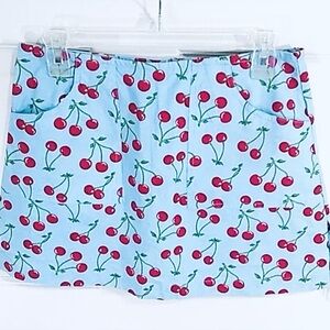 NWOT Old College Inn Blue & Red Cherry Skort